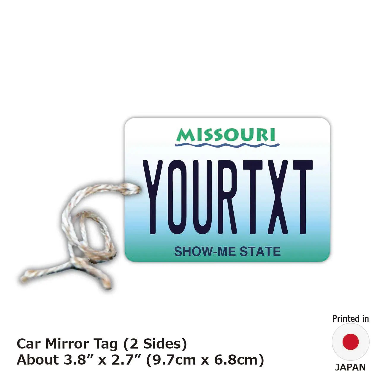 【Mirror Tag】Missouri / Deodorante per auto a forma di targa americana originale