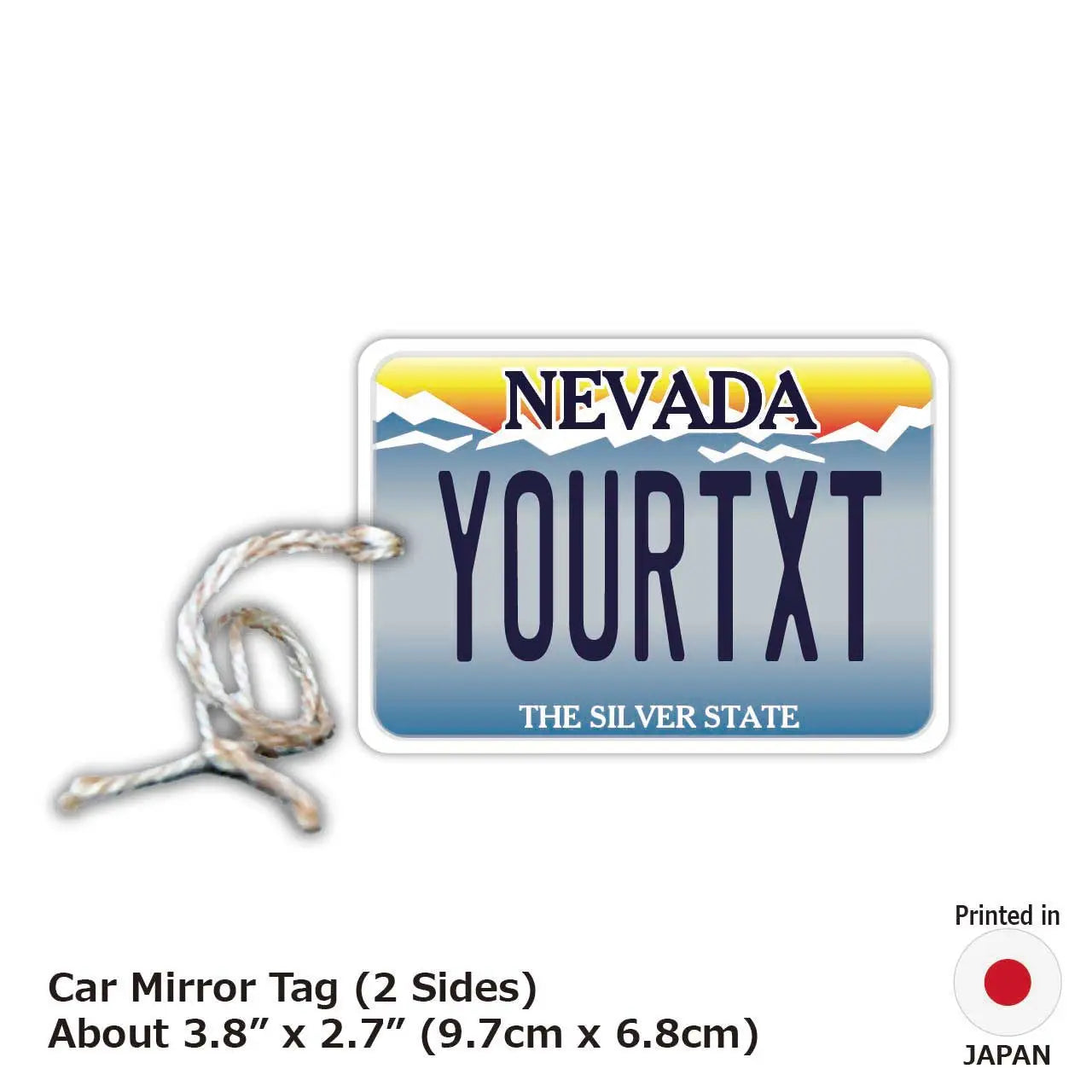 【Targhette per specchietti retrovisori】Nevada/Deodorante per auto a forma di targa americana originale