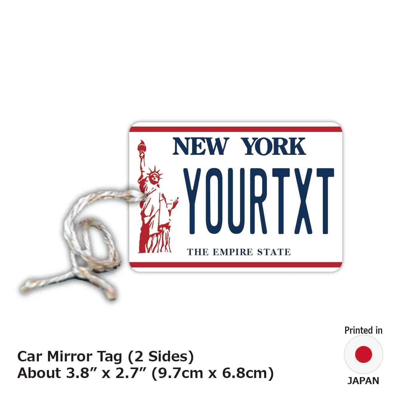 【MIRROR TAG】New York/Deodorante per auto a forma di targa americana originale