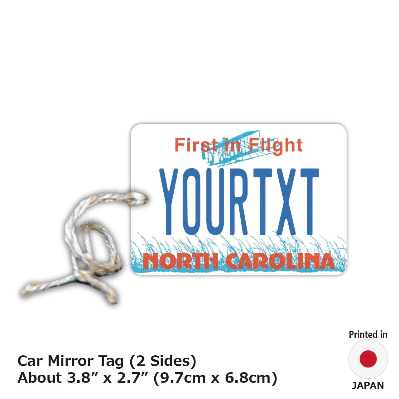 【Mirror Tag】North Carolina/Deodorante per auto a forma di targa americana originale