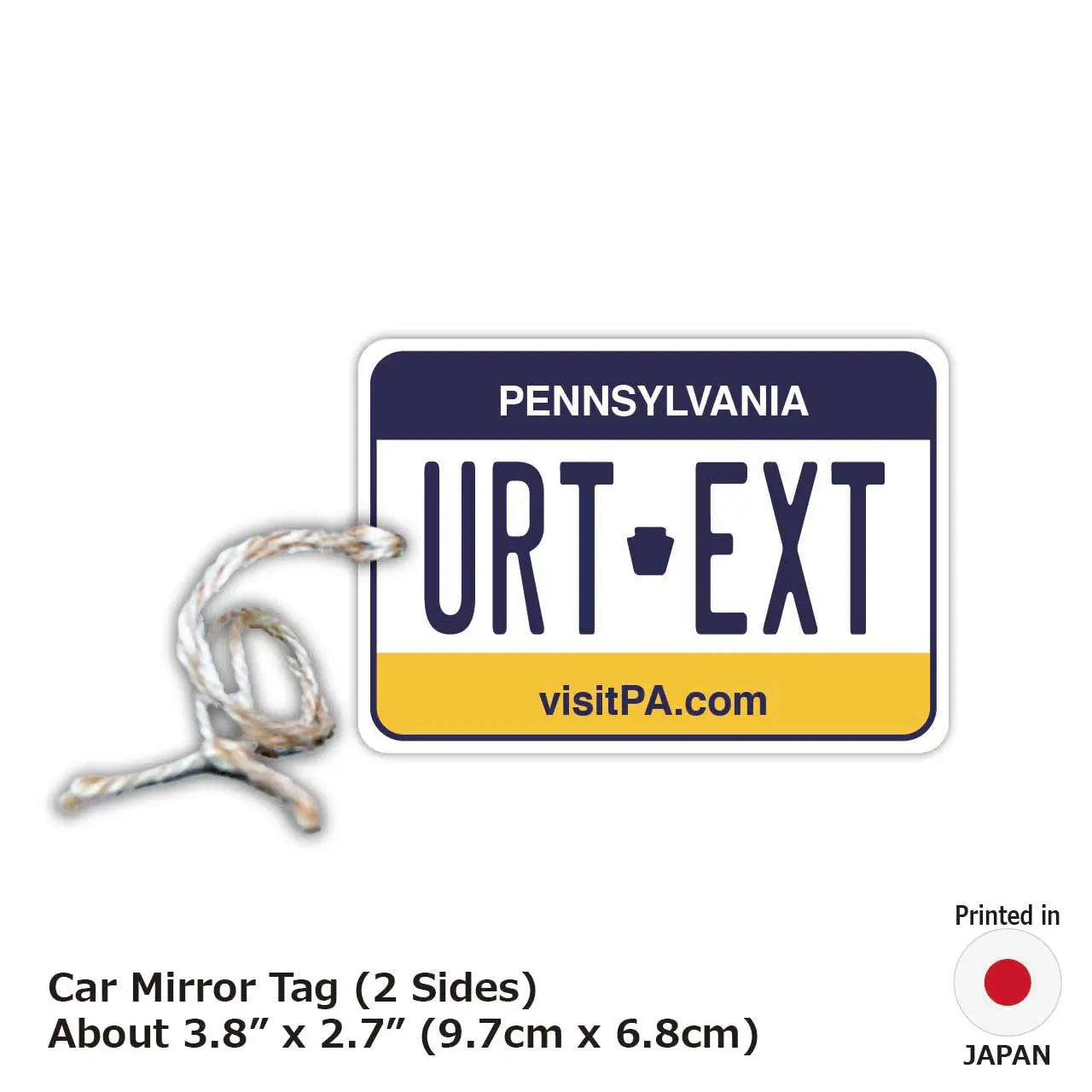 【Mirror Tag】Pennsylvania/Deodorante per auto a forma di targa americana originale