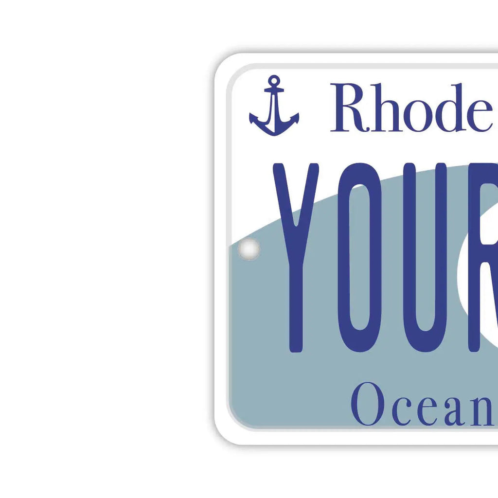 【MIRROR TAG】Rhode Island/Deodorante per auto a forma di targa americana originale