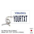 【Etichetta Specchietto】Virginia / Deodorante per Auto Originale a Forma di Targa Americana