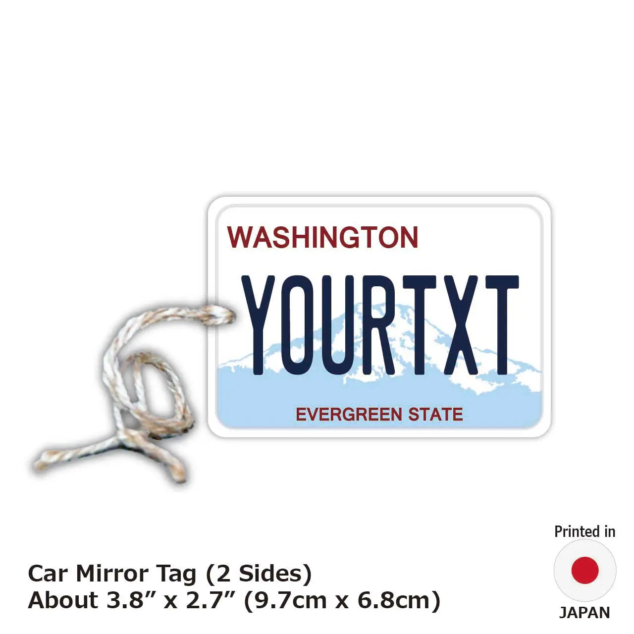【Specchietto retrovisore】Washington/Deodorante per auto a forma di targa americana originale