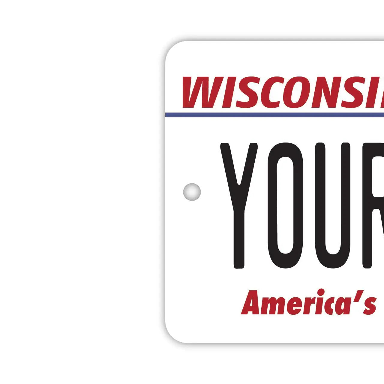 【Targhette per specchietto retrovisore】Wisconsin/Deodorante per auto a forma di targa americana originale