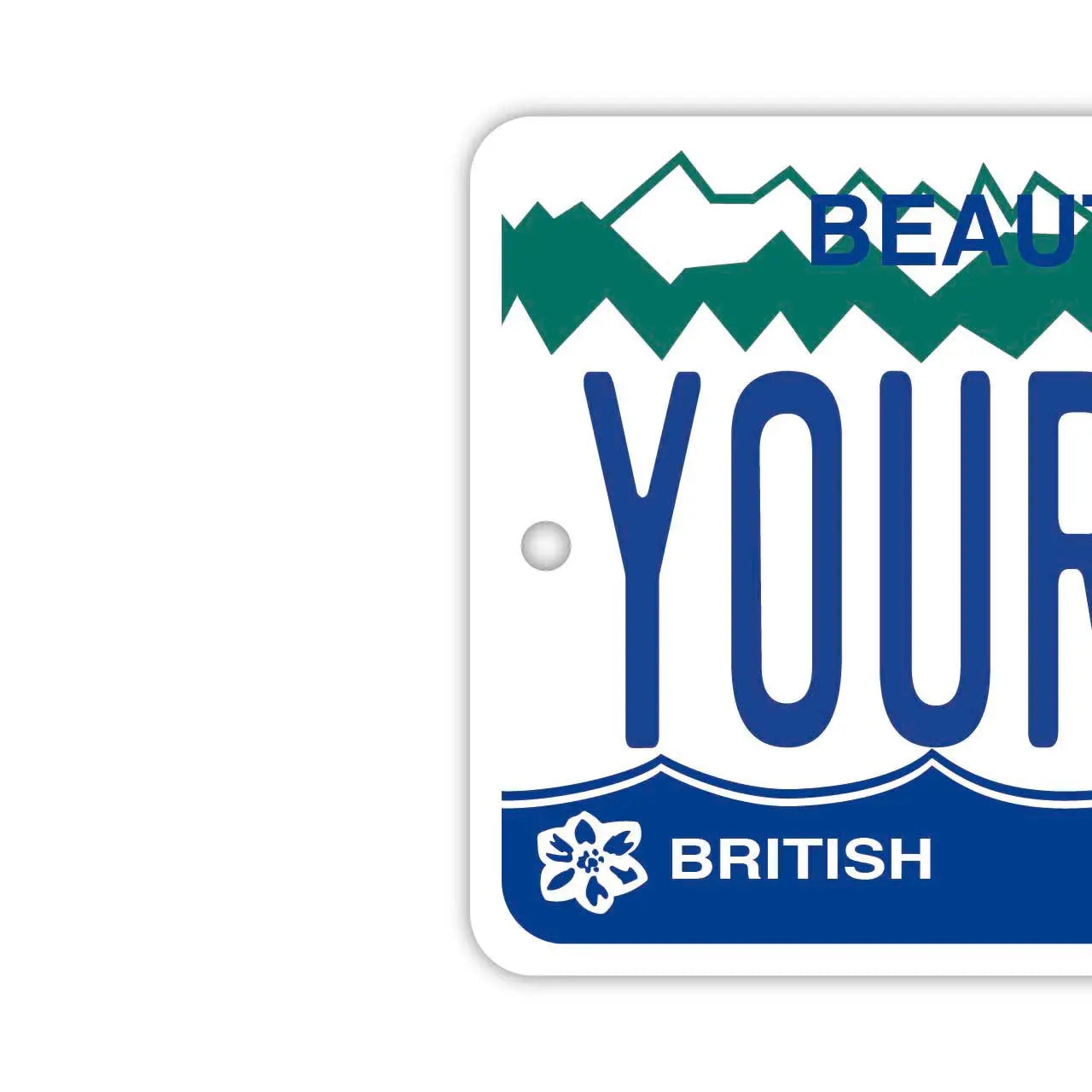 [MIRROR TAG] Deodorante per auto a forma di targa americana originale/personalizzata della Columbia Britannica