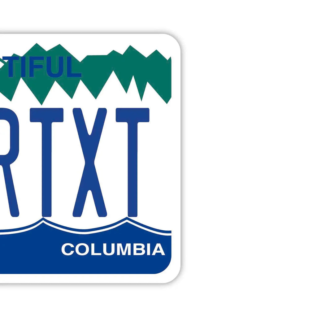 [MIRROR TAG] Deodorante per auto a forma di targa americana originale/personalizzata della Columbia Britannica