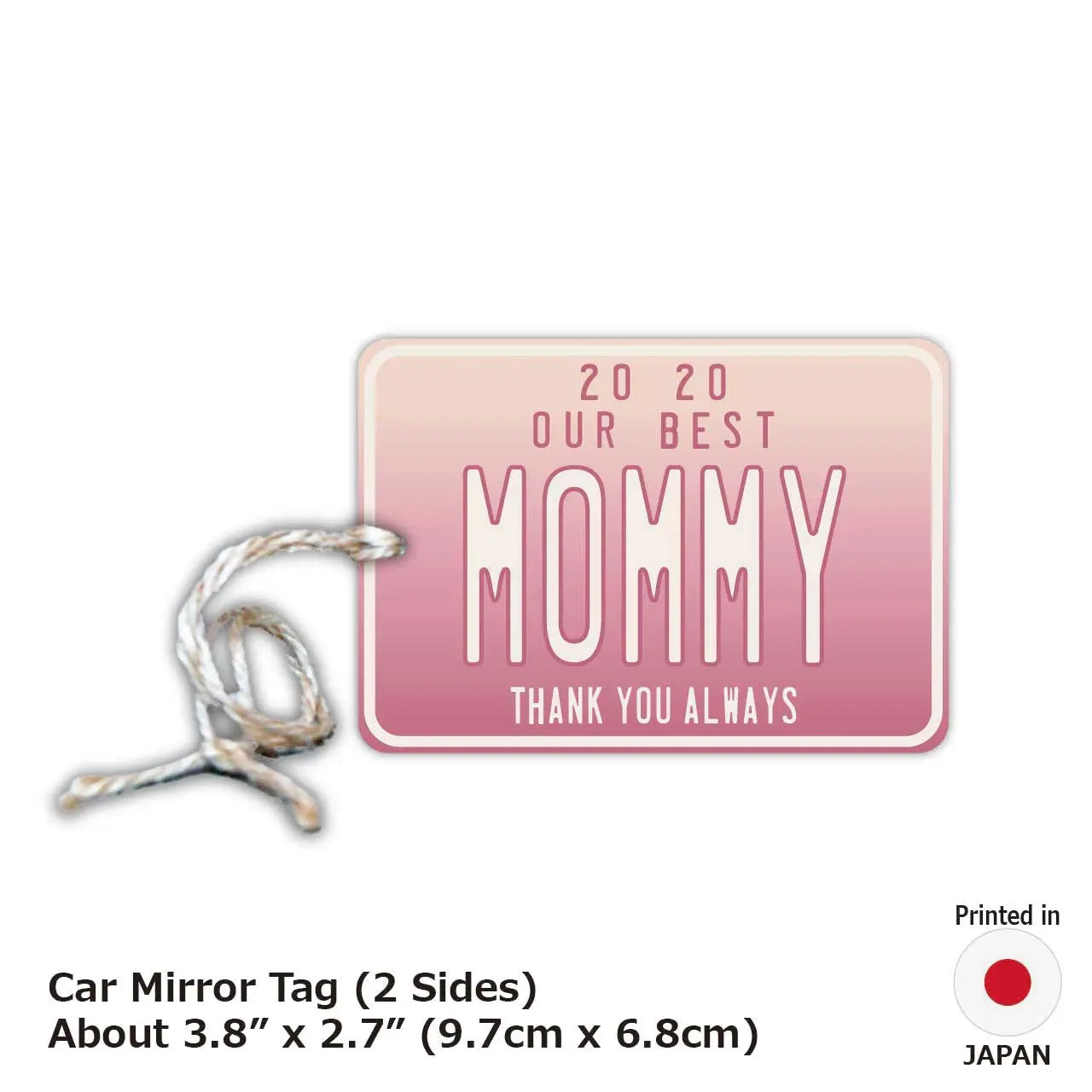 【Cartellino specchietto】Festa della mamma - Gradiente/Deodorante per auto a forma di targa americana personalizzata