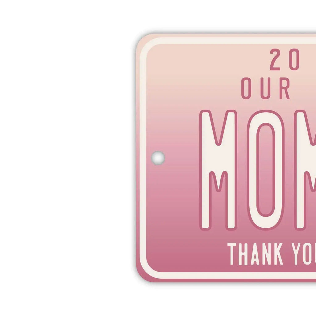 【Cartellino specchietto】Festa della mamma - Gradiente/Deodorante per auto a forma di targa americana personalizzata