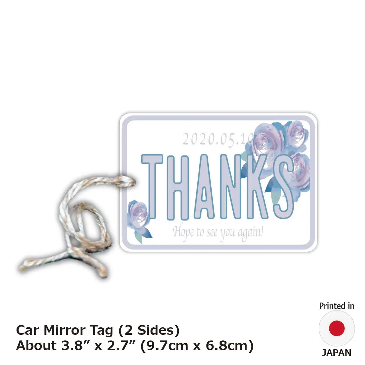 [Etichetta specchietto] Festa della mamma - Rosa / Deodorante per auto a forma di targa americana originale