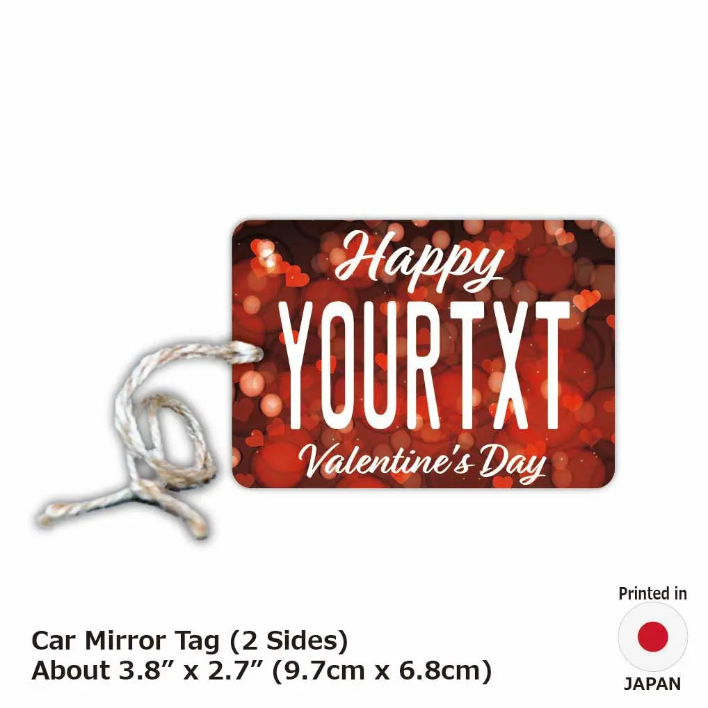 [Specchietto retrovisore] Cuore (San Valentino) / Deodorante per auto a forma di targa americana originale