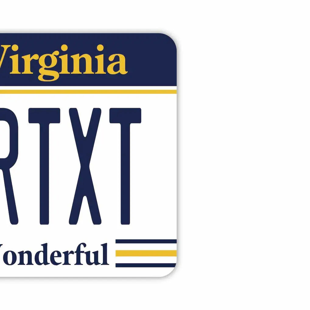 【Etichetta Specchietto Retrovistore】West Virginia/Deodorante per Auto a Forma di Targa Americana Originale