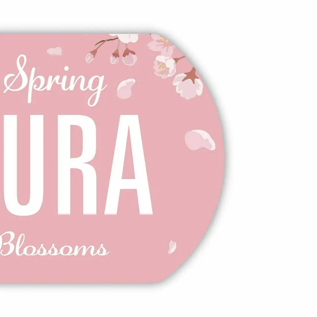 【Medaglietta identificativa per cani/Dog Tag】Sakura/Portachiavi personalizzabile a forma di targa automobilistica americana