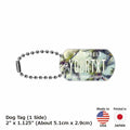 【Medaglietta identificativa per cani/Piastrina per cani】Palma・Cielo/Portachiavi personalizzato a forma di targa americana