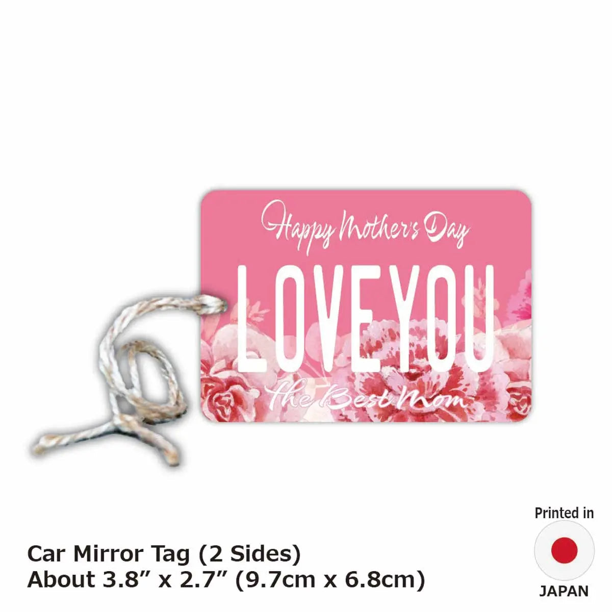 [Targhette specchio] Festa della Mamma - Fiori / Deodorante per auto a forma di targa americana personalizzata