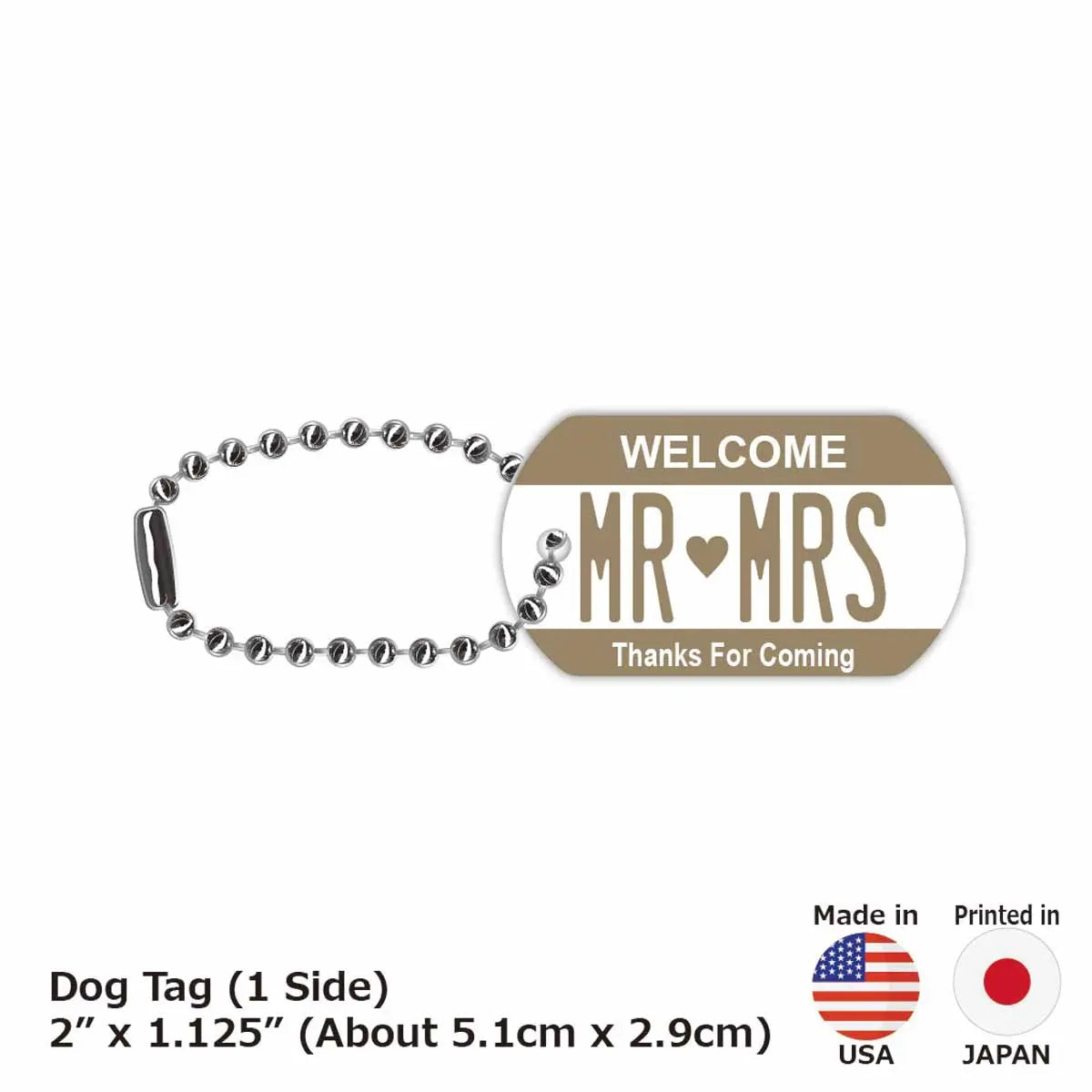 【Medaglietta identificativa per cani】Colore: beige/Portachiavi personalizzato a forma di targa americana