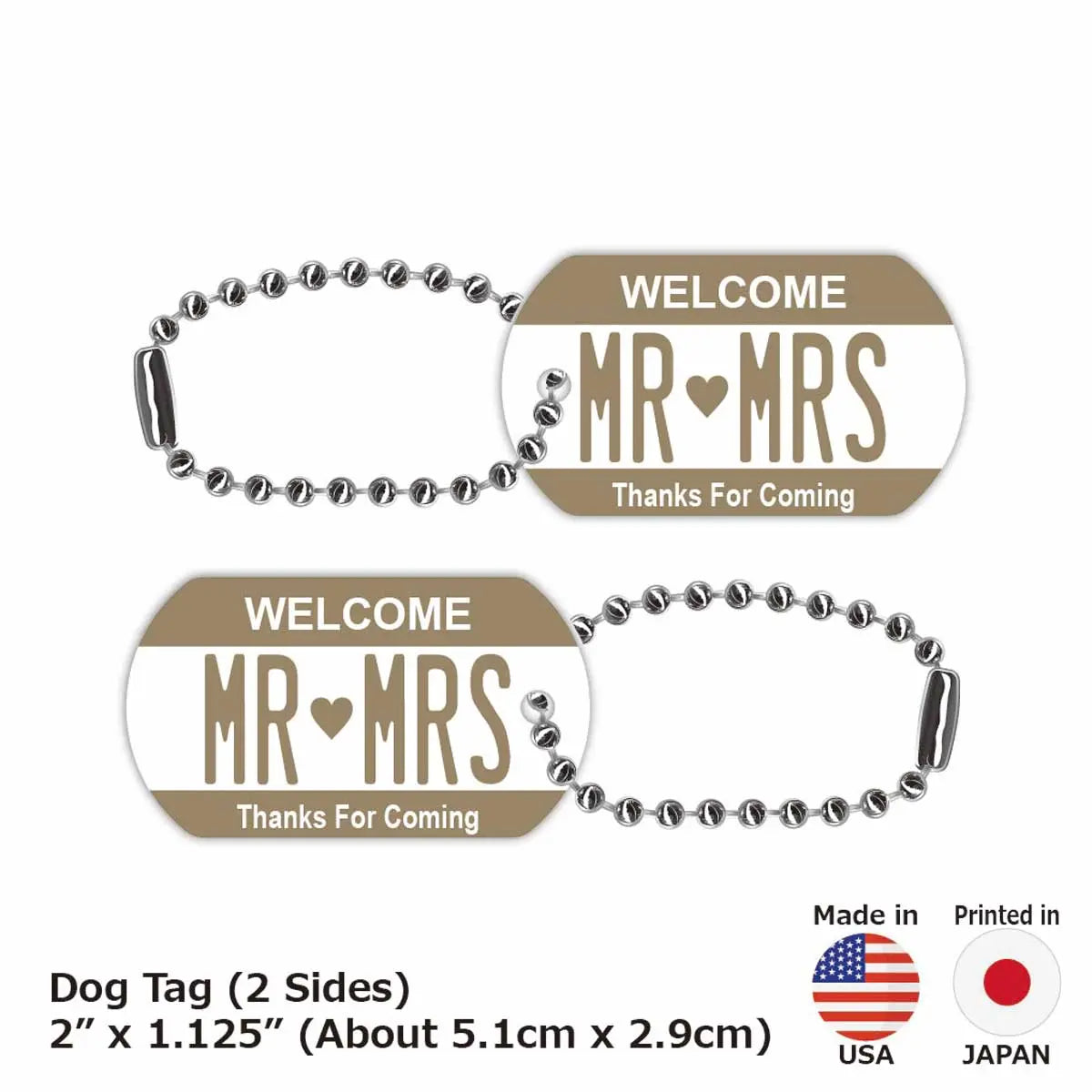 【Medaglietta identificativa per cani】Colore: beige/Portachiavi personalizzato a forma di targa americana