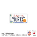 [Etichetta per bagaglio] California, palma/piastra targa americana originale a forma di targa, elegante, etichetta antifurto