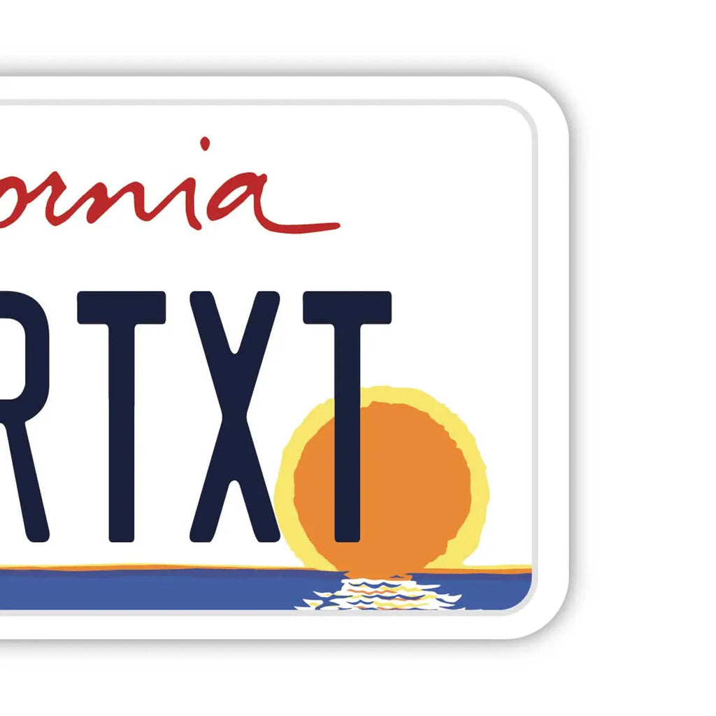 [Etichetta per bagaglio] California, palma/piastra targa americana originale a forma di targa, elegante, etichetta antifurto