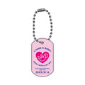 【Medaglietta identificativa per cani/Dog tag】Simbolo di maternità - C'è un bambino in arrivo/Portachiavi personalizzato a forma di targa americana con nome inciso
