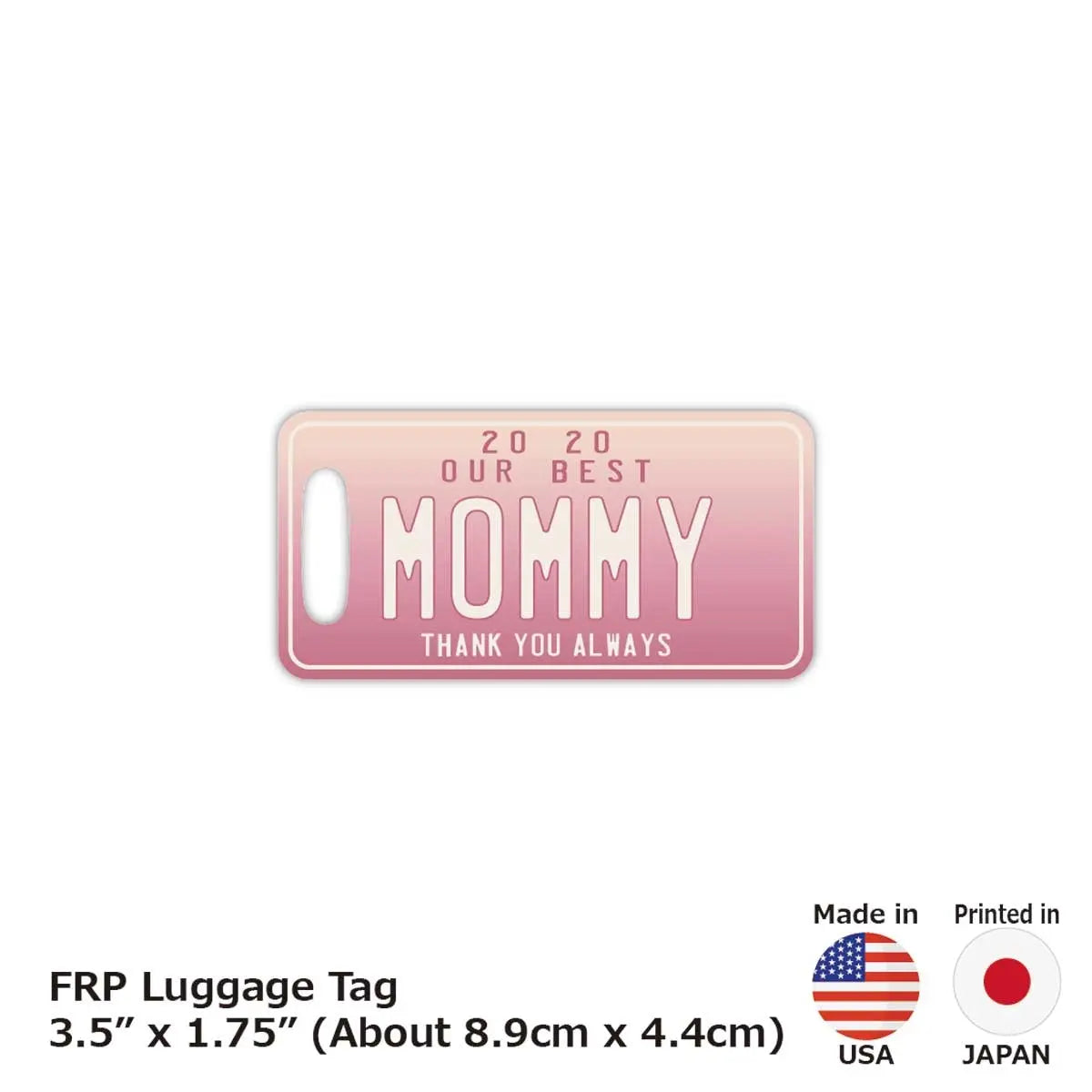 【Etichetta per bagaglio】Festa della mamma - Gradiente / A forma di targa americana personalizzata - Elegante - Targhetta identificativa per bagaglio