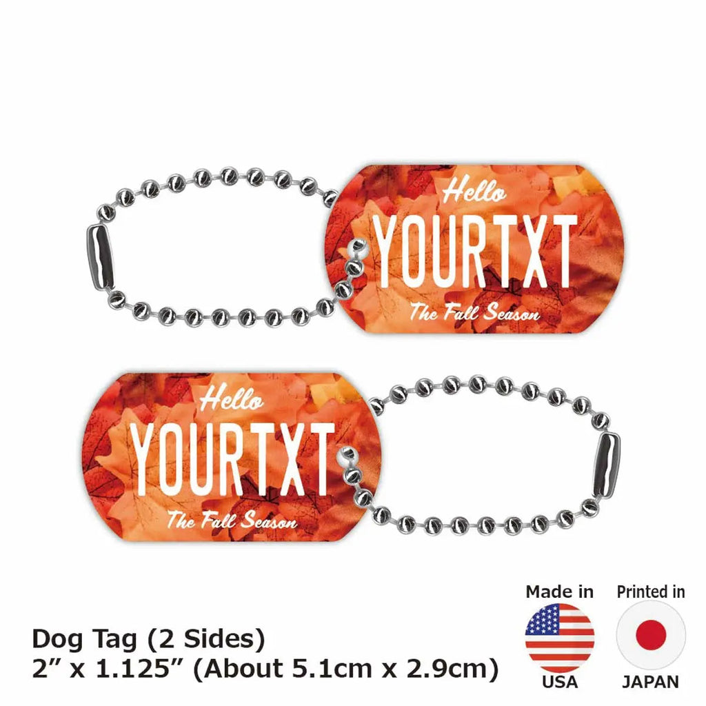 [Medaglietta per cani] Acero Rosso / Portachiavi personalizzato con targa americana