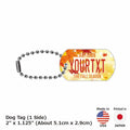 【Medaglietta identificativa per cani/Dog tag】Foglie d'autunno・Arancione/Portachiavi personalizzato a forma di targa americana