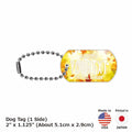 【Medaglietta identificativa per cani】Acero autunnale - Giallo / Portachiavi personalizzato a forma di targa americana