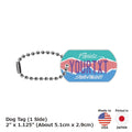 【Etichetta identificativa/Medaglietta per cani】Florida Art/Portachiavi personalizzato a forma di targa americana originale