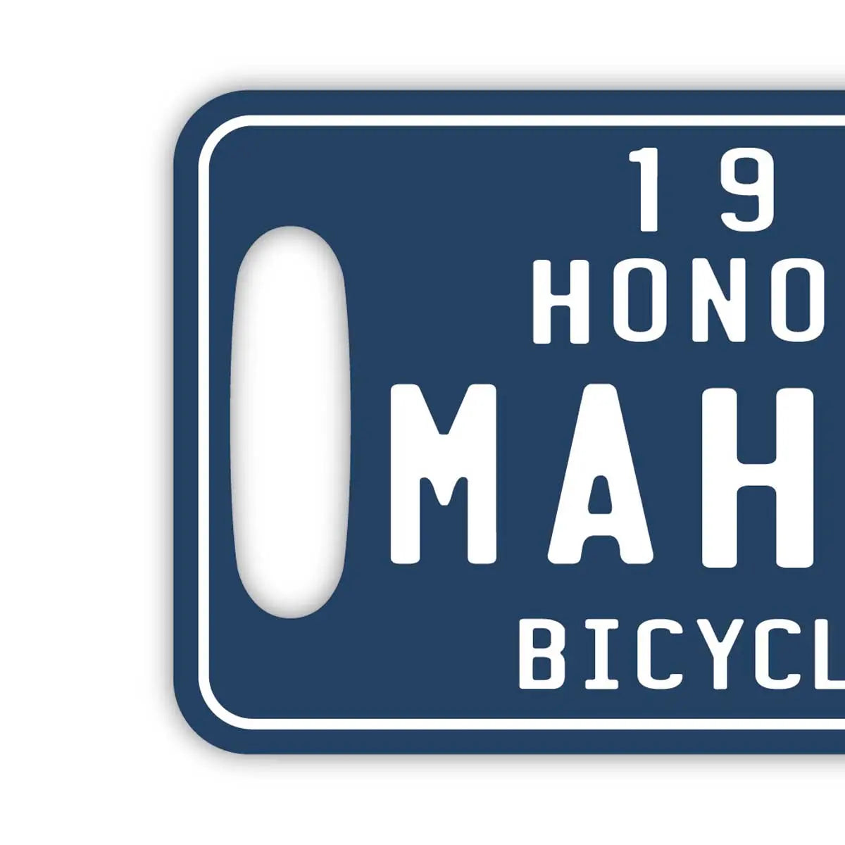 【Targhetta bagaglio】Stile targa per bicicletta hawaiana - Blu / A forma di targa americana originale - Elegante - Targhetta antifurto
