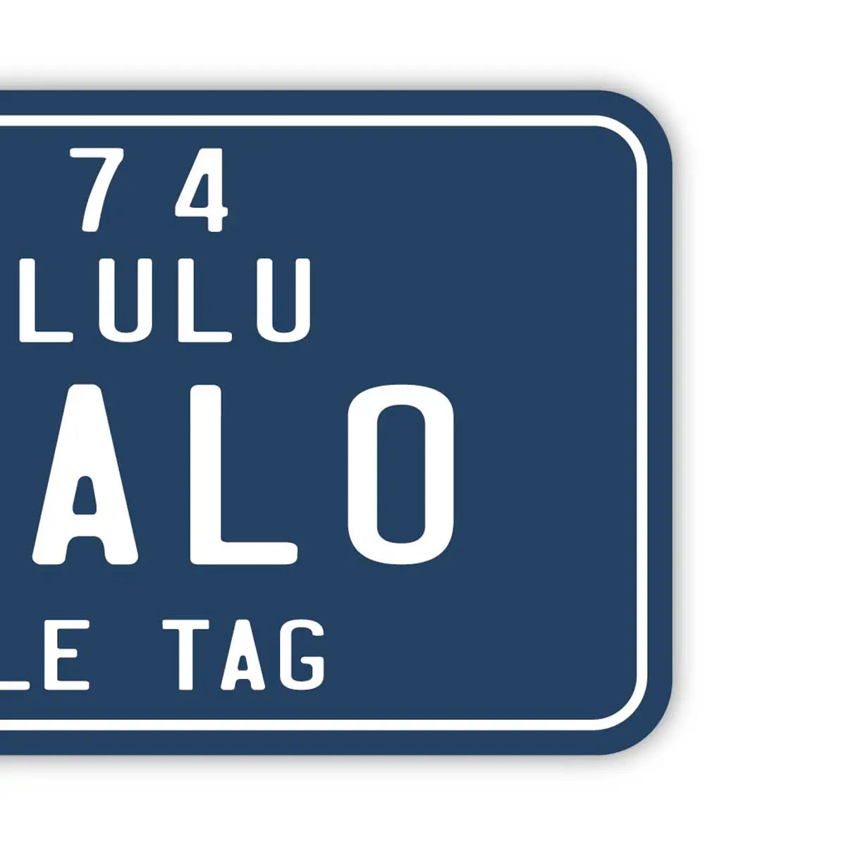【Targhetta bagaglio】Stile targa per bicicletta hawaiana - Blu / A forma di targa americana originale - Elegante - Targhetta antifurto