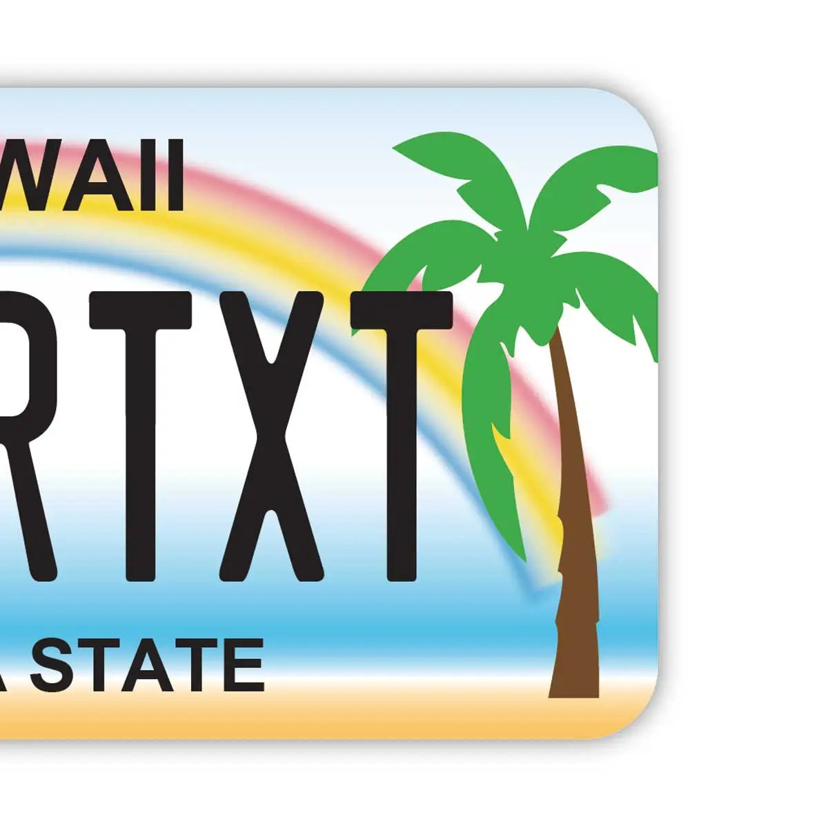 [Targhetta per bagaglio] Hawaii - Palme / Originale a forma di targa americana, elegante, tag anti-smarrimento