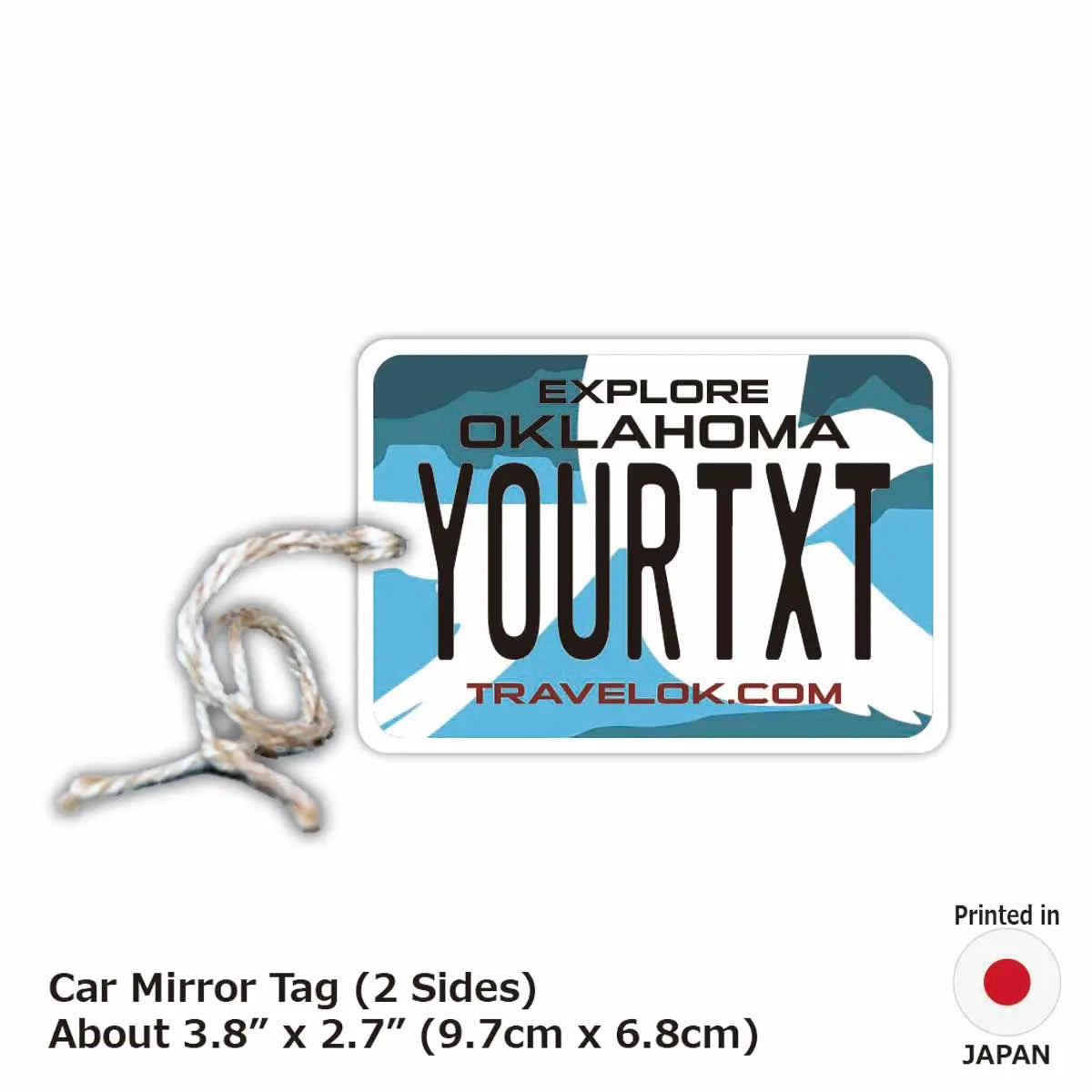 【Mirror Tag】Oklahoma/Deodorante per auto a forma di targa americana originale