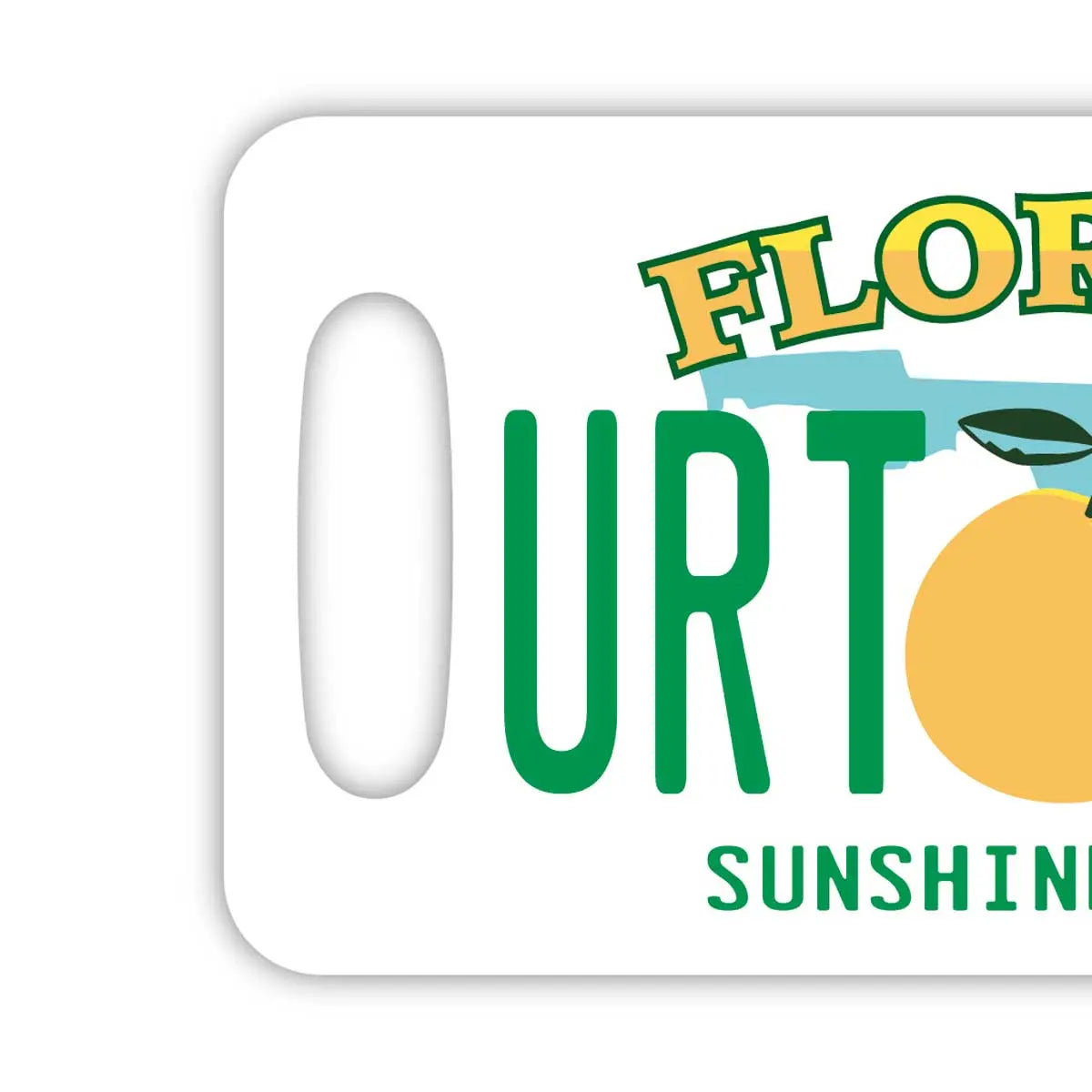 【Etichetta per Bagaglio】Florida/Targa Americana Originale a Forma di Targhetta • Elegante • Etichetta Antismarrimento