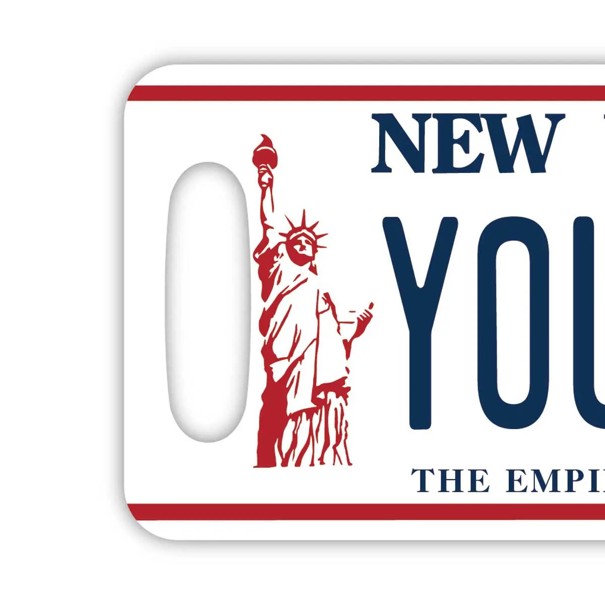 【Etichetta per bagaglio】New York/Originale a forma di targa americana, elegante, anti-smarrimento