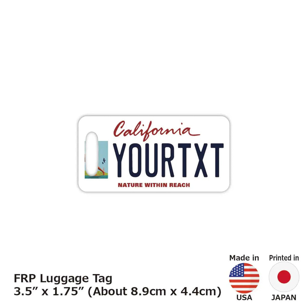 【Etichetta per bagagli】California - San Francisco/Originale a forma di targa americana, elegante, per prevenire lo smarrimento