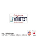 【Etichetta per bagagli】California - San Francisco/Originale a forma di targa americana, elegante, per prevenire lo smarrimento