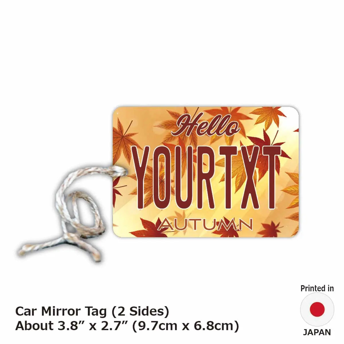 【Mirrortag】Acero Autunnale・Marrone/Deodorante per auto a forma di targa americana originale