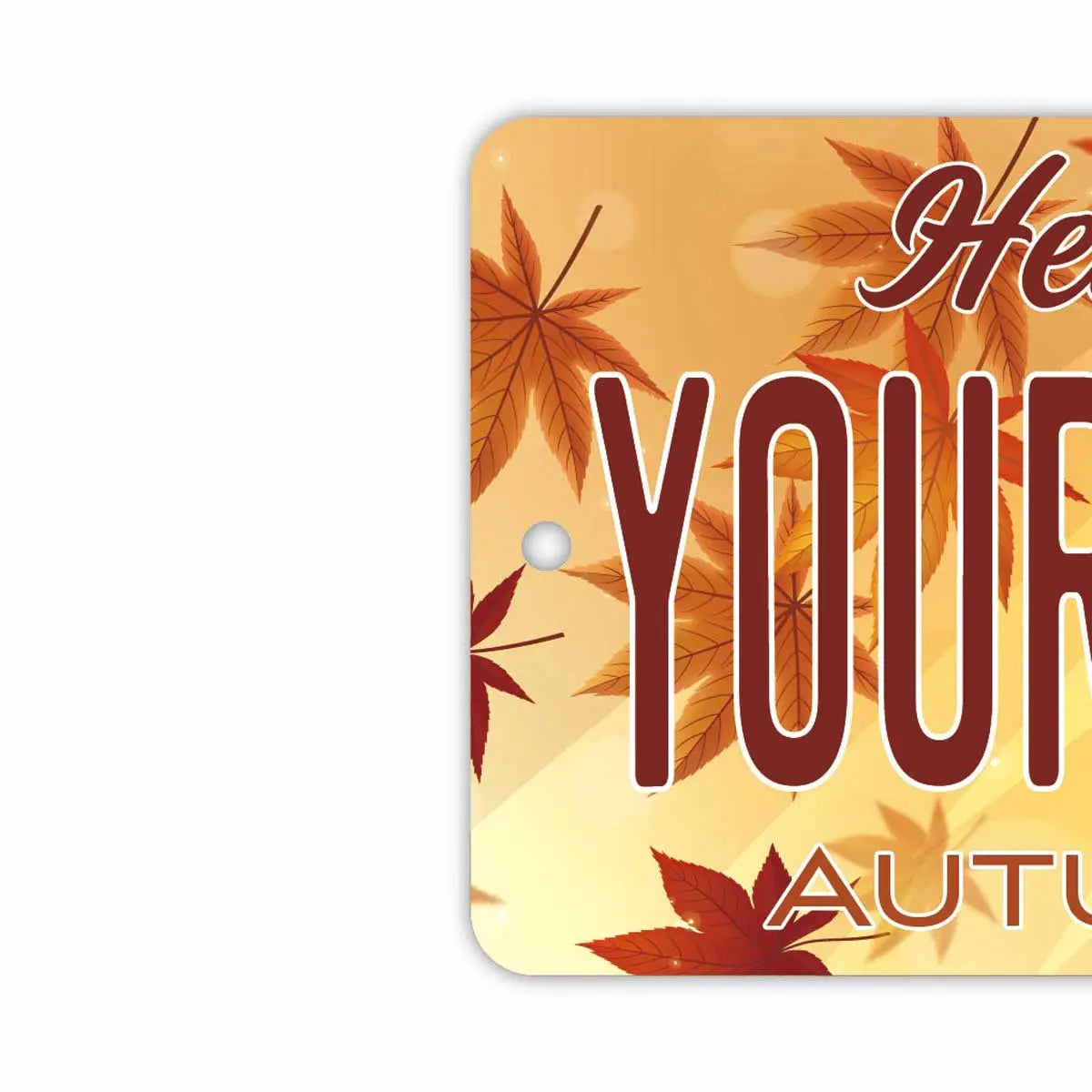 【Mirrortag】Acero Autunnale・Marrone/Deodorante per auto a forma di targa americana originale