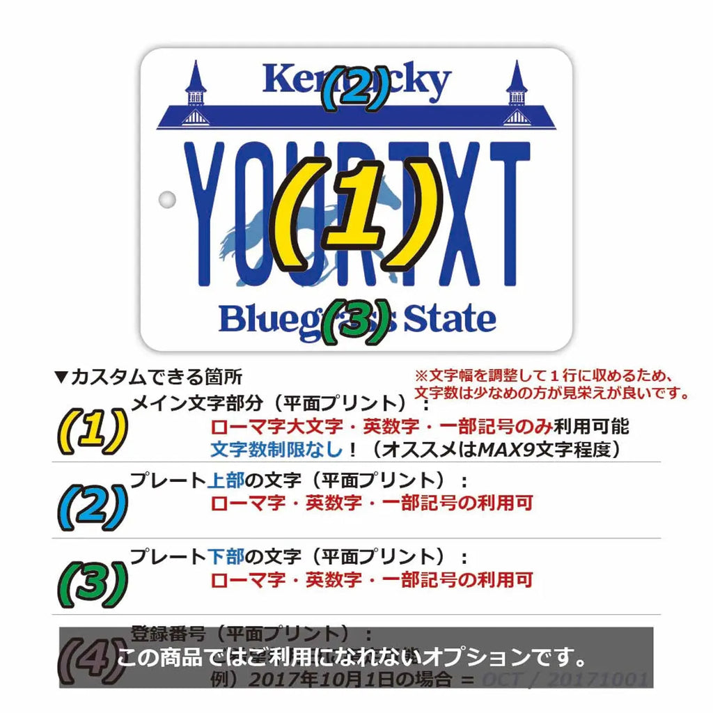 【Profumo per auto】Kentucky/Deodorante per auto a forma di targa americana originale