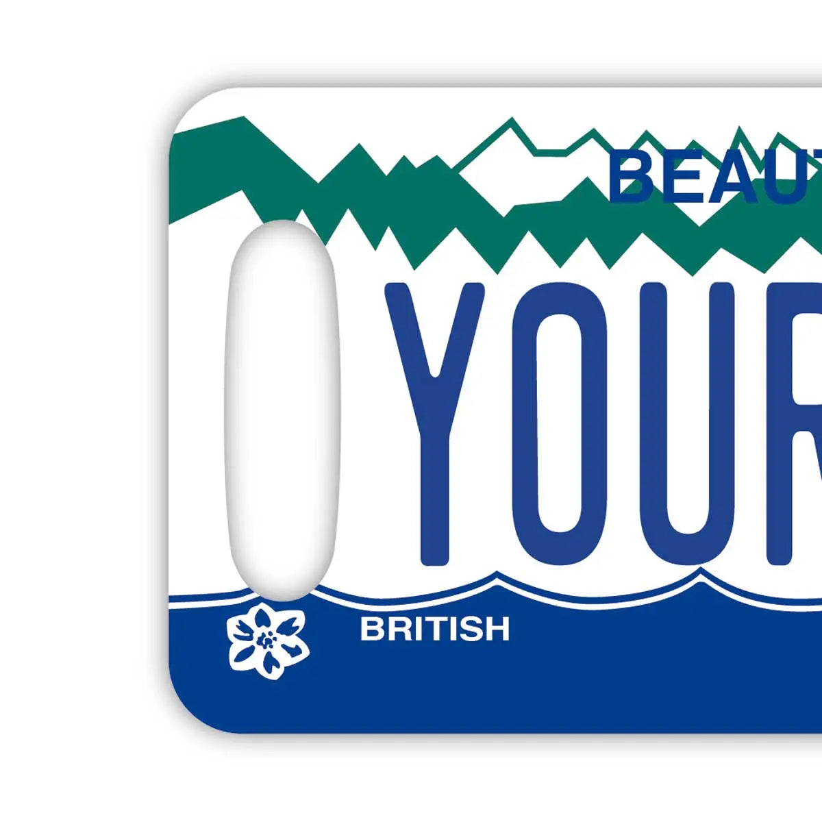 [Etichetta per bagagli] British Columbia personalizzata/originale a forma di targa canadese, elegante, anti-smarrimento