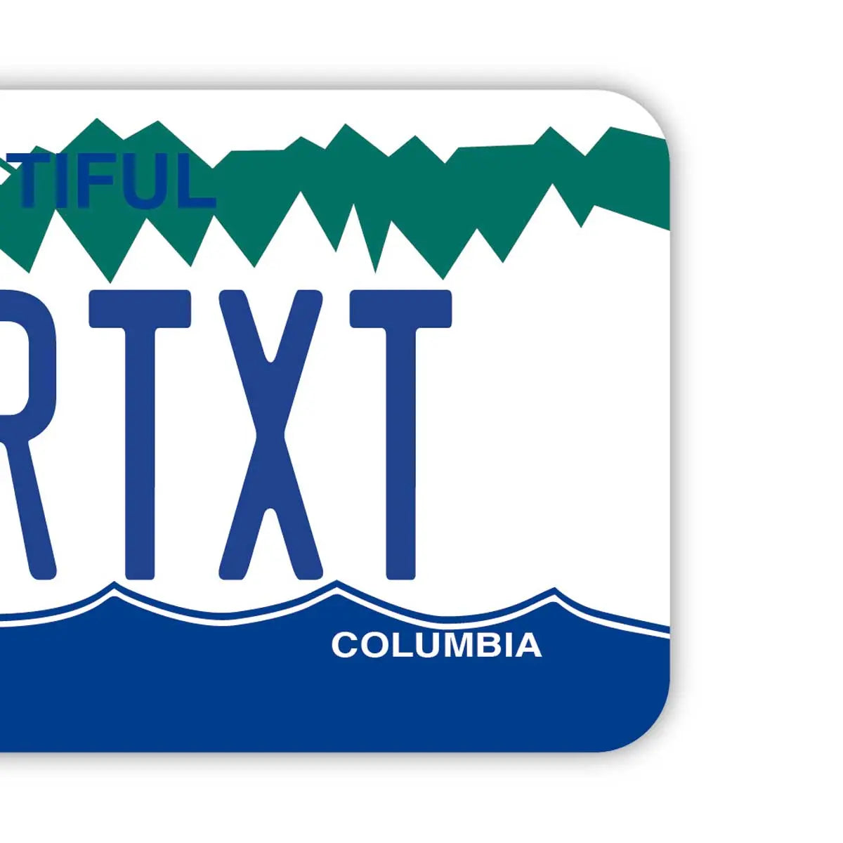 [Etichetta per bagagli] British Columbia personalizzata/originale a forma di targa canadese, elegante, anti-smarrimento