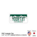 [Etichetta per bagaglio] Colorado / Originale, a forma di targa americana, elegante, per prevenire lo smarrimento