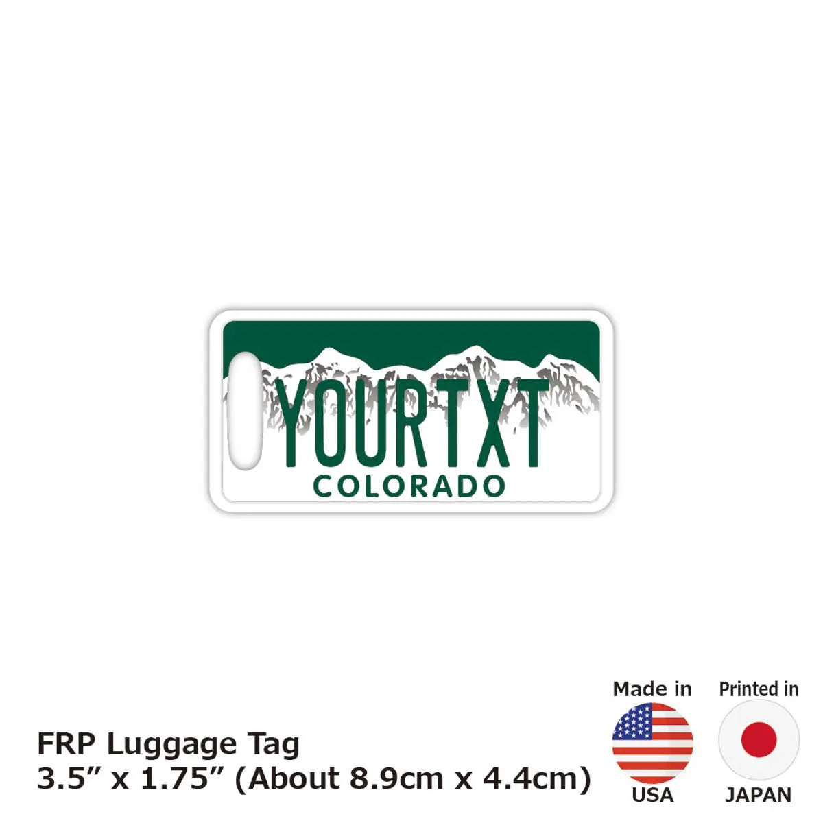 [Etichetta per bagaglio] Colorado / Originale, a forma di targa americana, elegante, per prevenire lo smarrimento