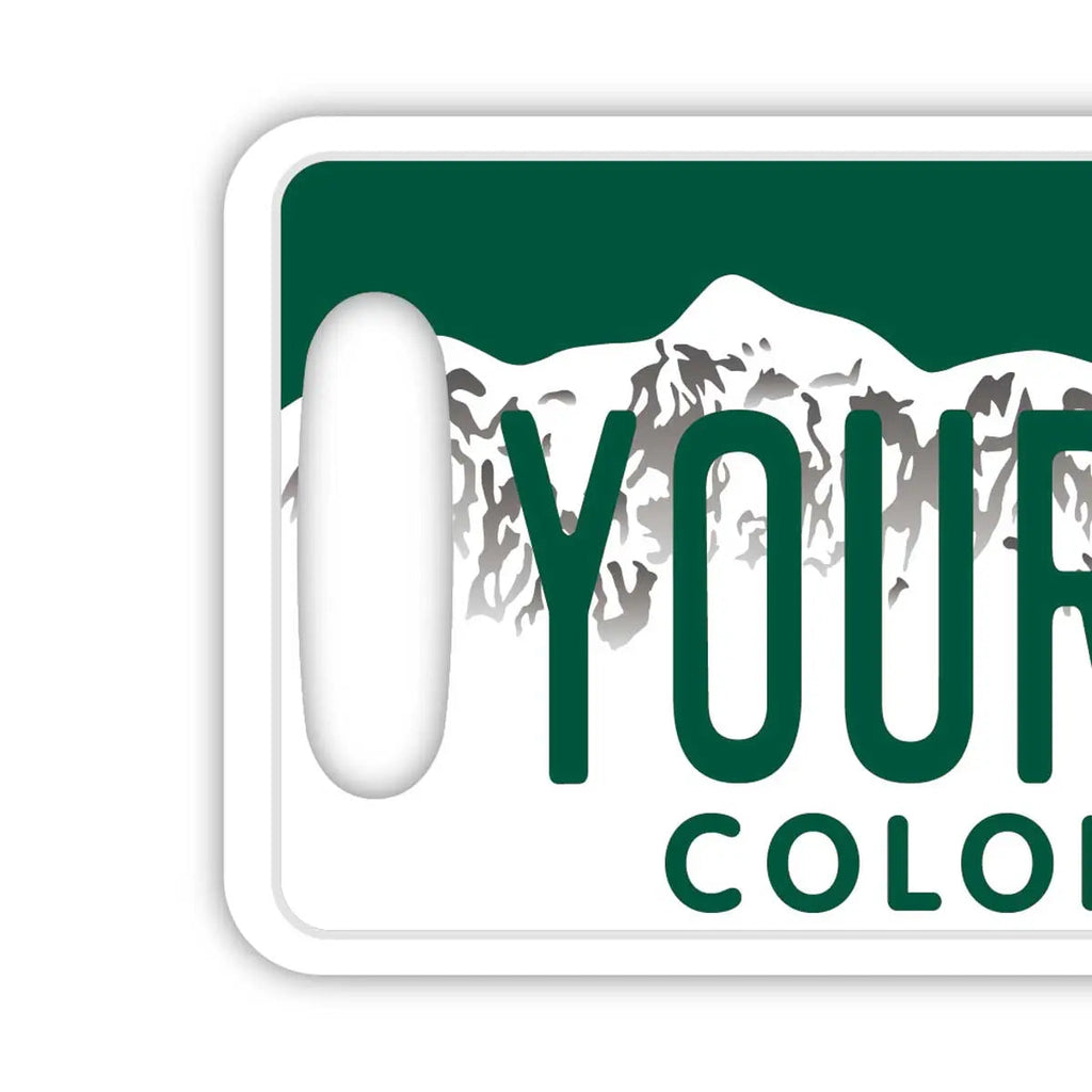 [Etichetta per bagaglio] Colorado / Originale, a forma di targa americana, elegante, per prevenire lo smarrimento