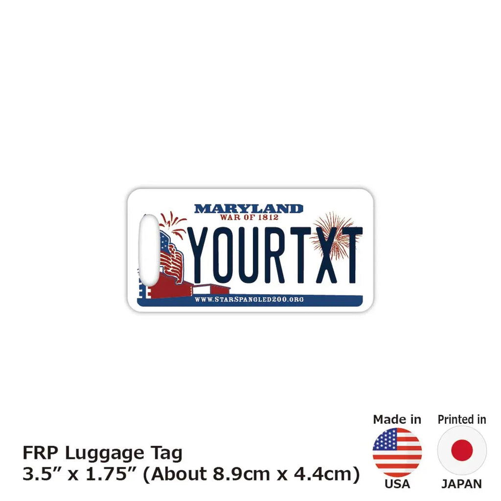 [Etichetta per bagaglio] Maryland / Originale a forma di targa americana - Elegante - Targhetta antifurto