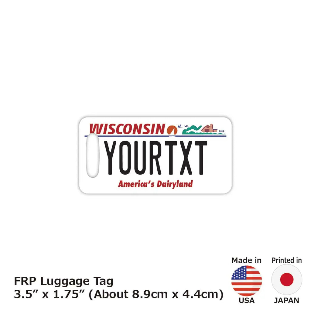 【Etichetta per bagaglio】Wisconsin/Targa originale americana - Elegante - Targhetta anti-smarrimento