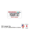 【Etichetta per bagaglio】Wisconsin/Targa originale americana - Elegante - Targhetta anti-smarrimento
