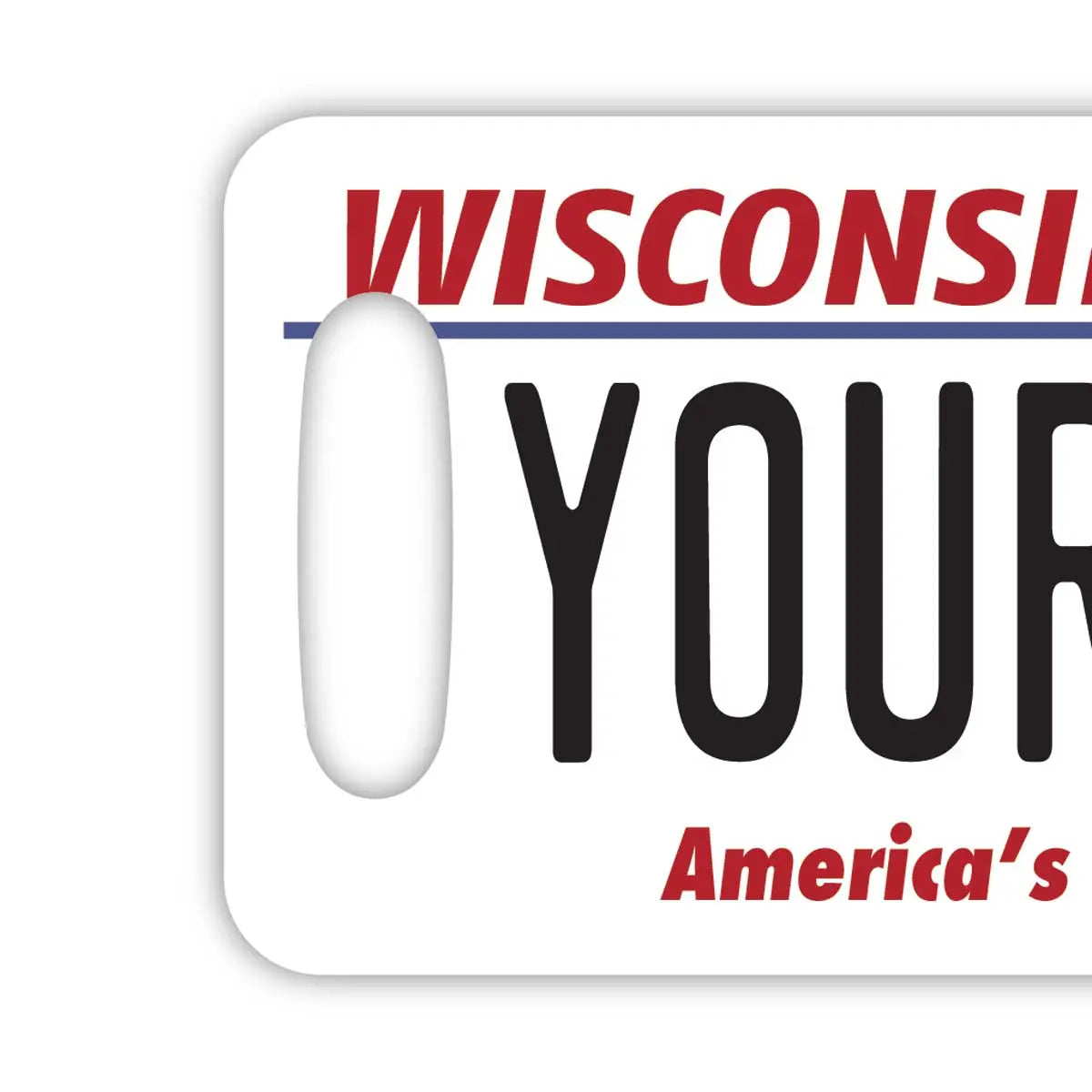 【Etichetta per bagaglio】Wisconsin/Targa originale americana - Elegante - Targhetta anti-smarrimento