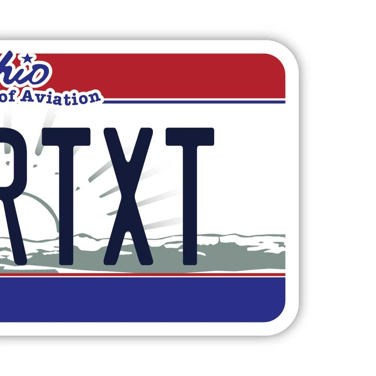 【Etichetta per Bagagli】Ohio/Originale targa americana a forma di targa automobilistica - Elegante - Targhetta identificativa per prevenire lo smarrimento